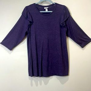 Purple Ava & Viv ruffle cap long sleeve